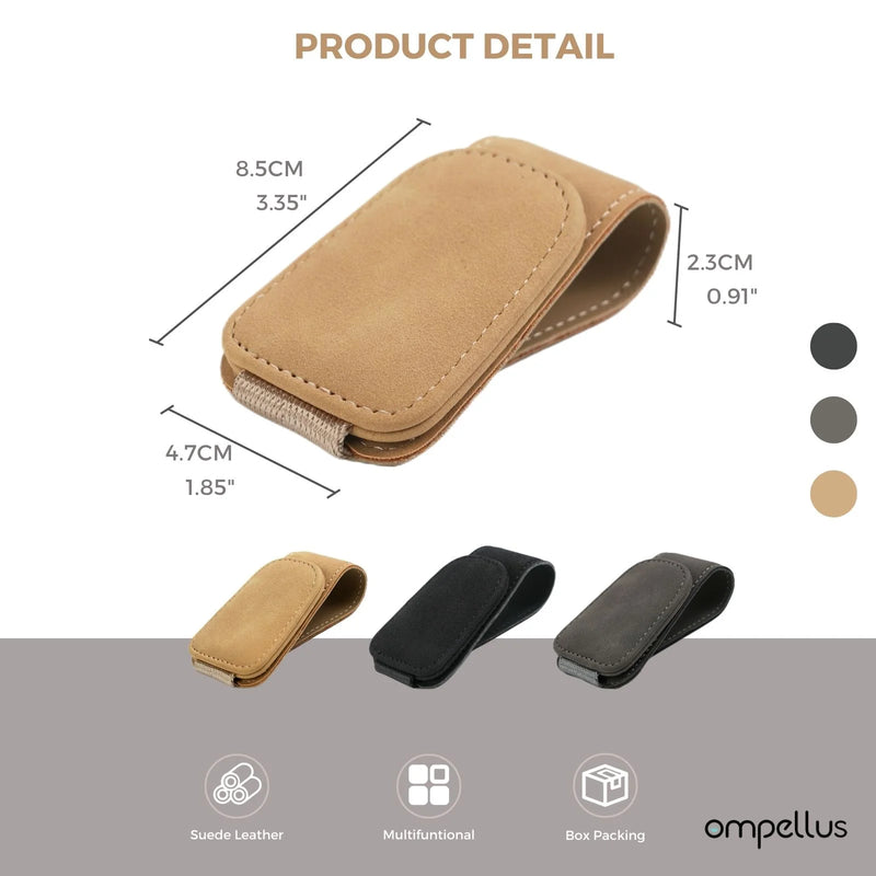 Magnetic Suede Leather Sunglass Holder