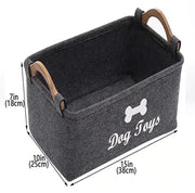 Felt Pet Toy Storage Basket