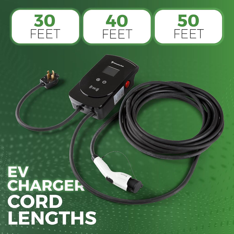 50 Amp - .TECH Level-2 Smart Electric Vehicle Home Charging Station 