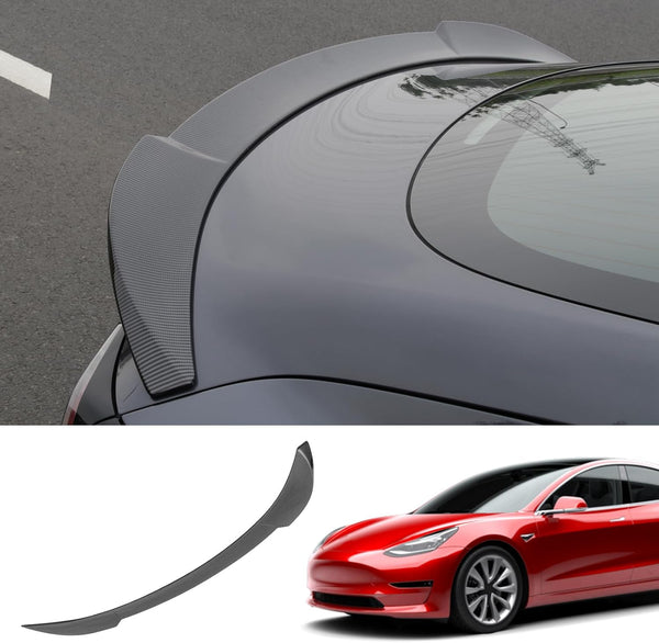 Spoiler Wing Compatible with  Tesla Model 3 Spoiler Wing Sports Car Rear Spoiler Car Styling Kits for Tesla Model 3 Accessories (Glossy Carbon Fiber Pattern)