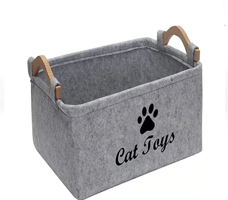 Felt Pet Toy Storage Basket