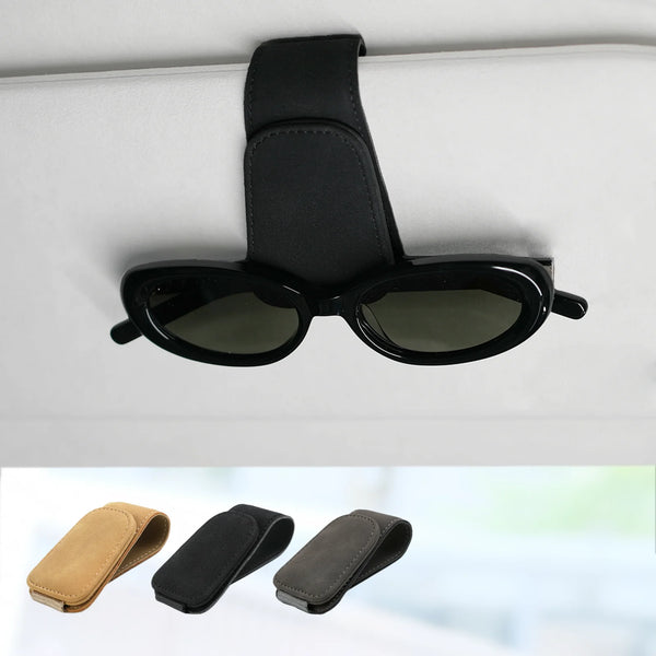 Magnetic Suede Leather Sunglass Holder