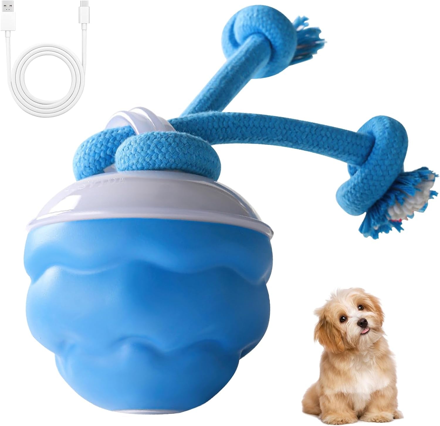 Interactive Dog Toys with Motion Activated, Squeaky Dog Toy Active Rolling Ball Wicked Ball for Daily Training