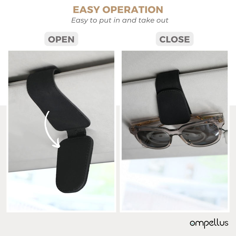 Magnetic Suede Leather Sunglass Holder