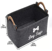 Felt Pet Toy Storage Basket