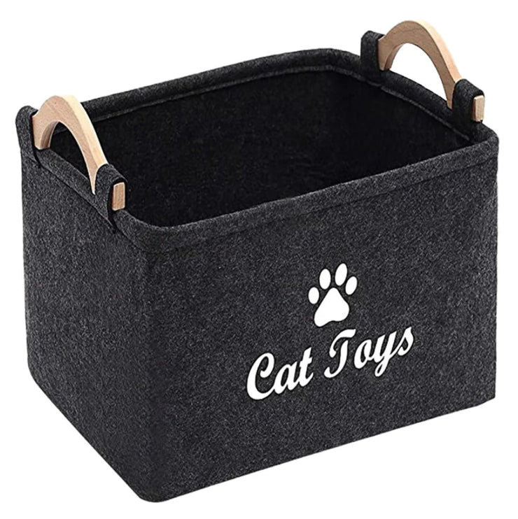 Felt Pet Toy Storage Basket