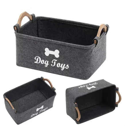 Felt Pet Toy Storage Basket