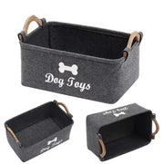 Felt Pet Toy Storage Basket