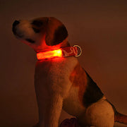 Dog Collar Light Luminous Flashing Glowing Bright Nylon Reflective LED Dog Collar Night Safety for Cats Puppy Pet Supplies