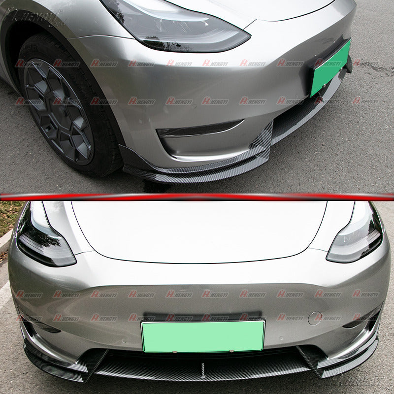   Carbon Style ABS Front Bumper Lip Spoiler Splitter