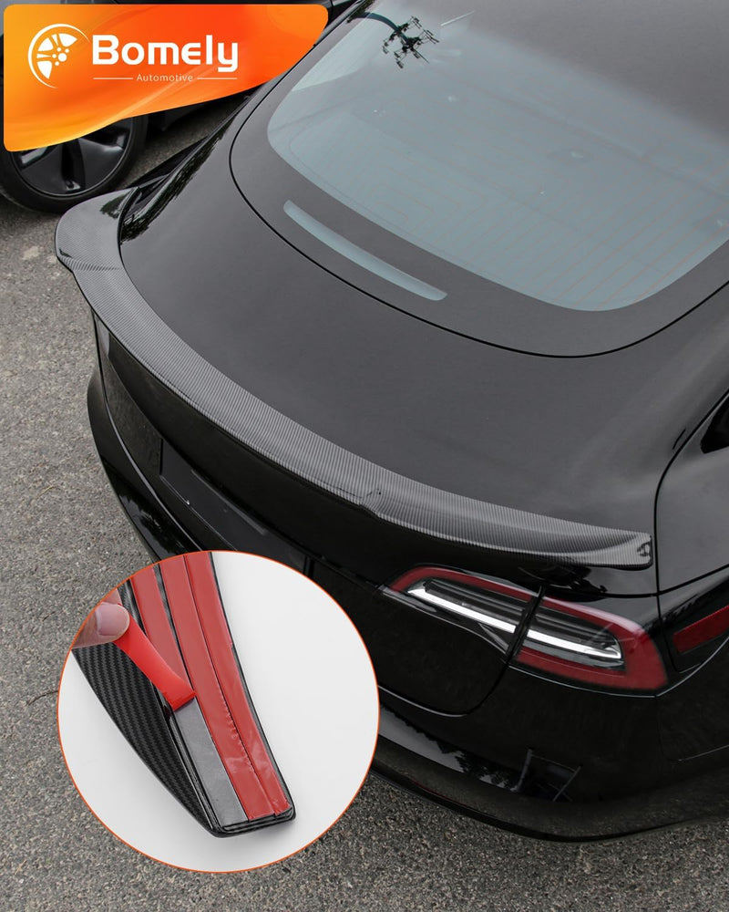 Spoiler Wing Compatible with  Tesla Model 3 Spoiler Wing Sports Car Rear Spoiler Car Styling Kits for Tesla Model 3 Accessories (Glossy Carbon Fiber Pattern)