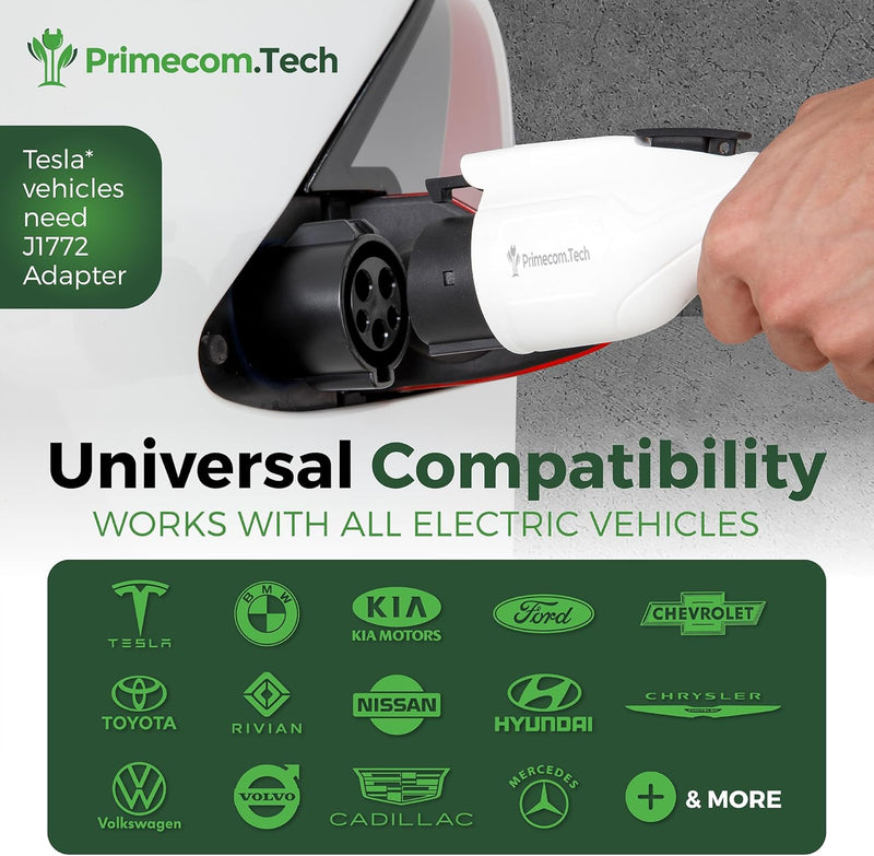 50 Amp - .TECH Level-2 Smart Electric Vehicle Home Charging Station 