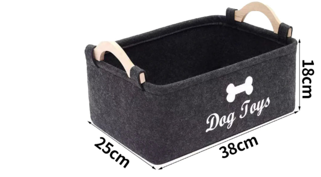 Felt Pet Toy Storage Basket